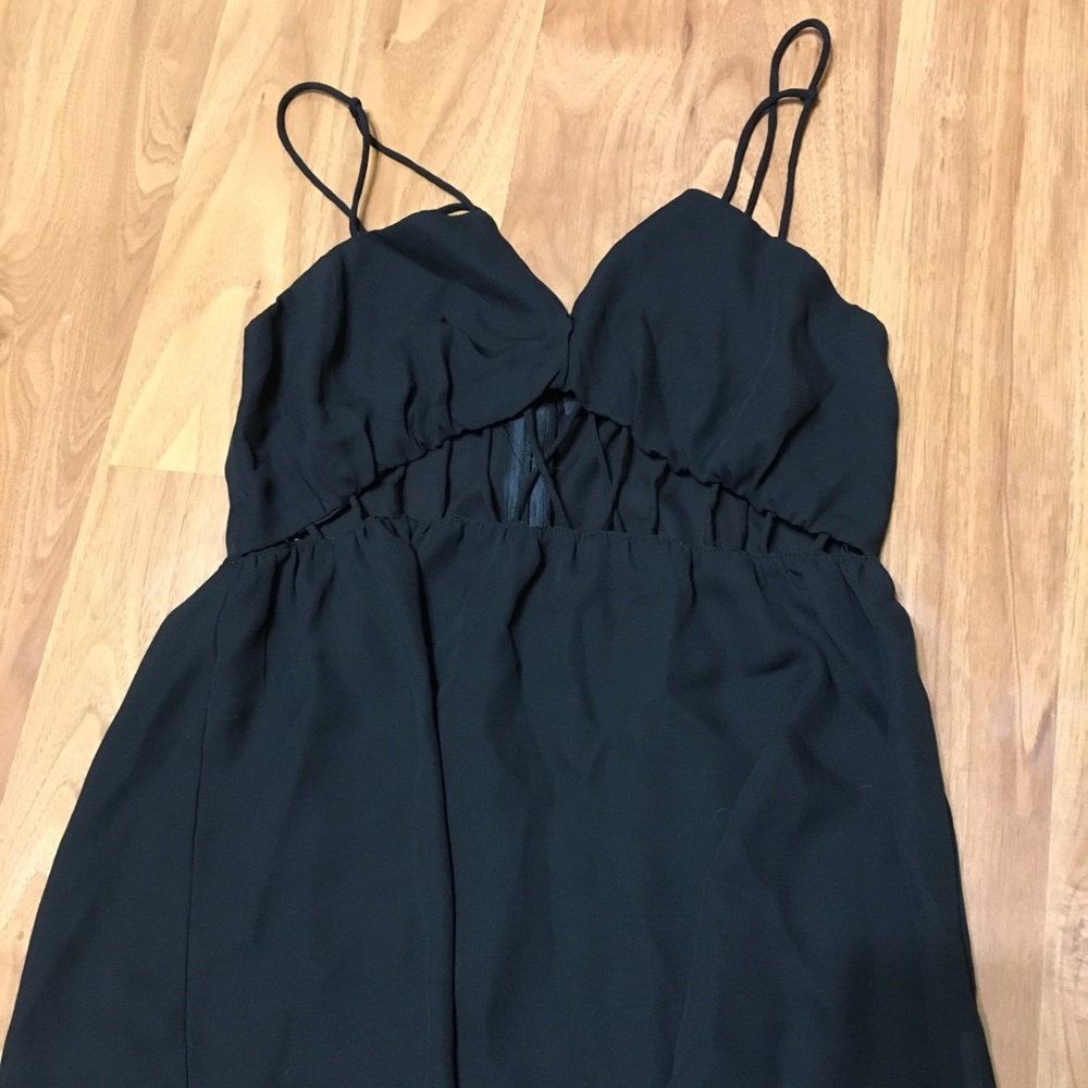 Formal Black Strap Top